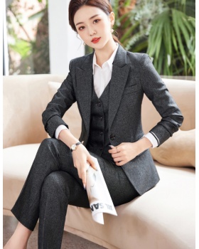 Long sleeve waistcoat large yard suit pants 3pcs set