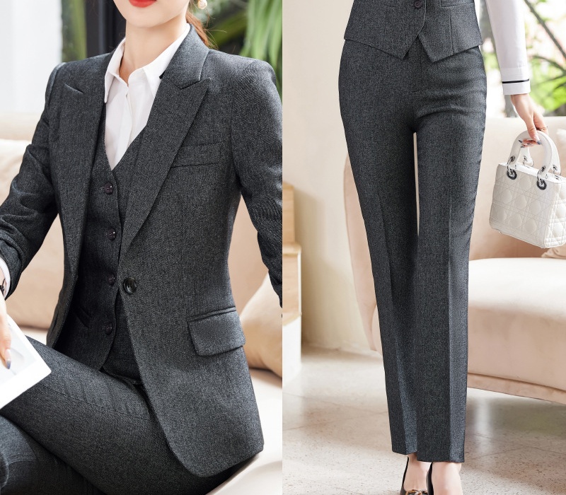 Long sleeve waistcoat large yard suit pants 3pcs set