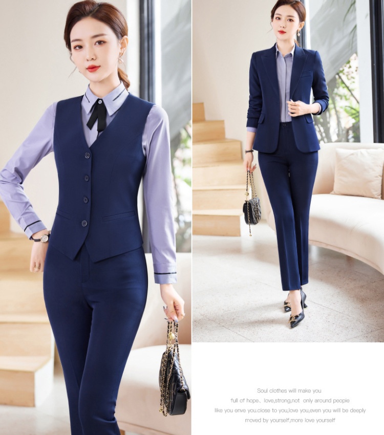 Long sleeve waistcoat large yard suit pants 3pcs set