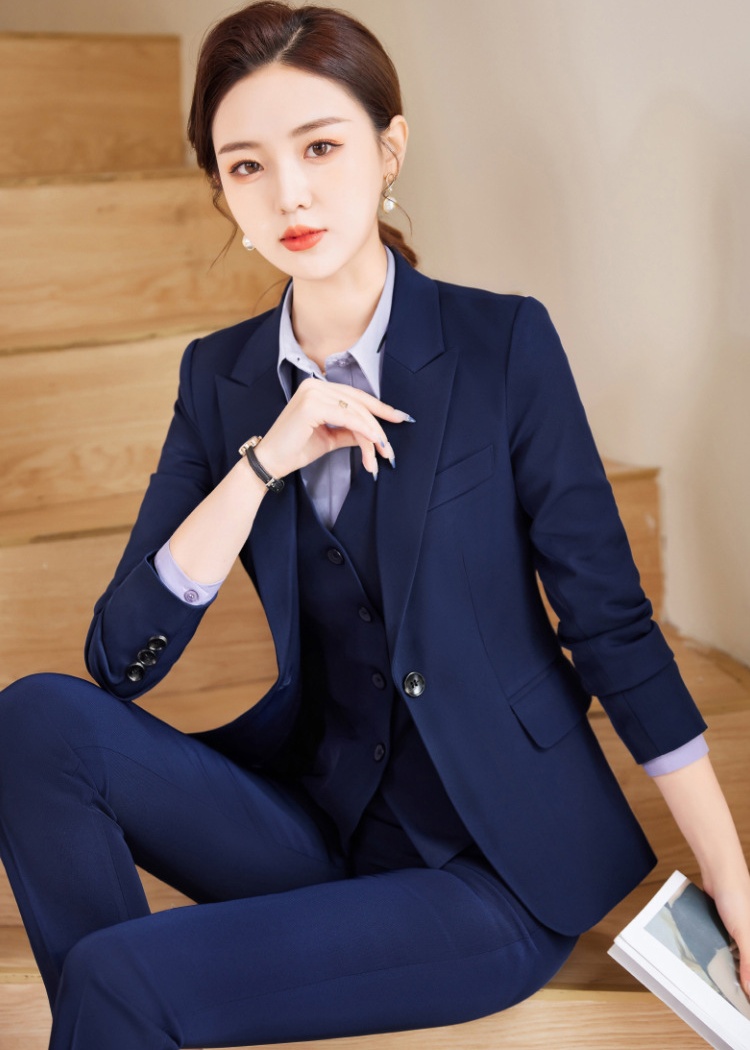 Long sleeve waistcoat large yard suit pants 3pcs set