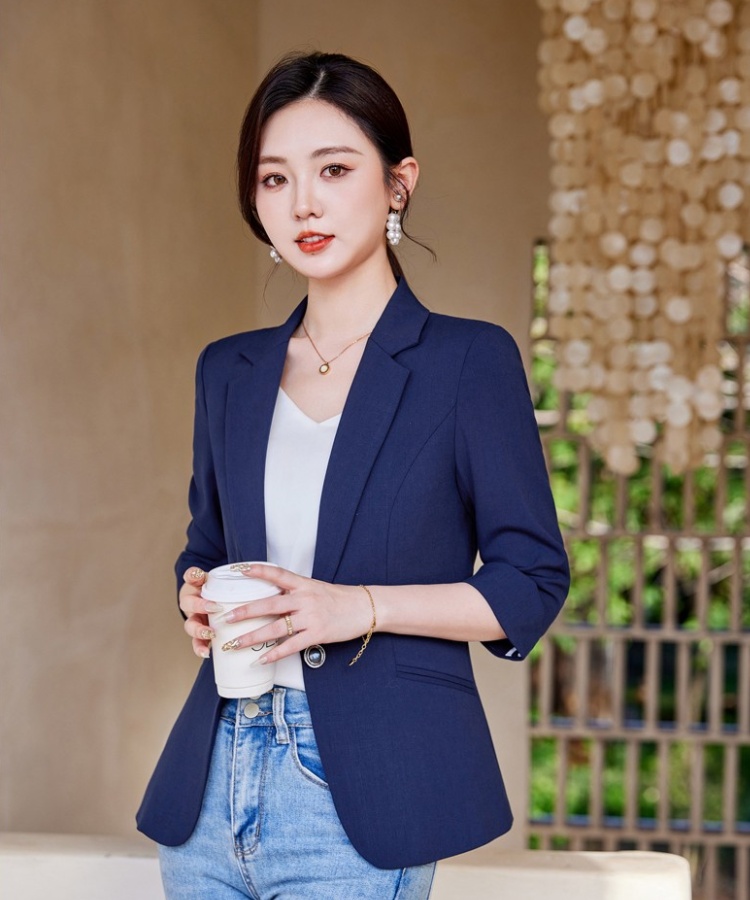 Short sleeve profession business suit overalls coat