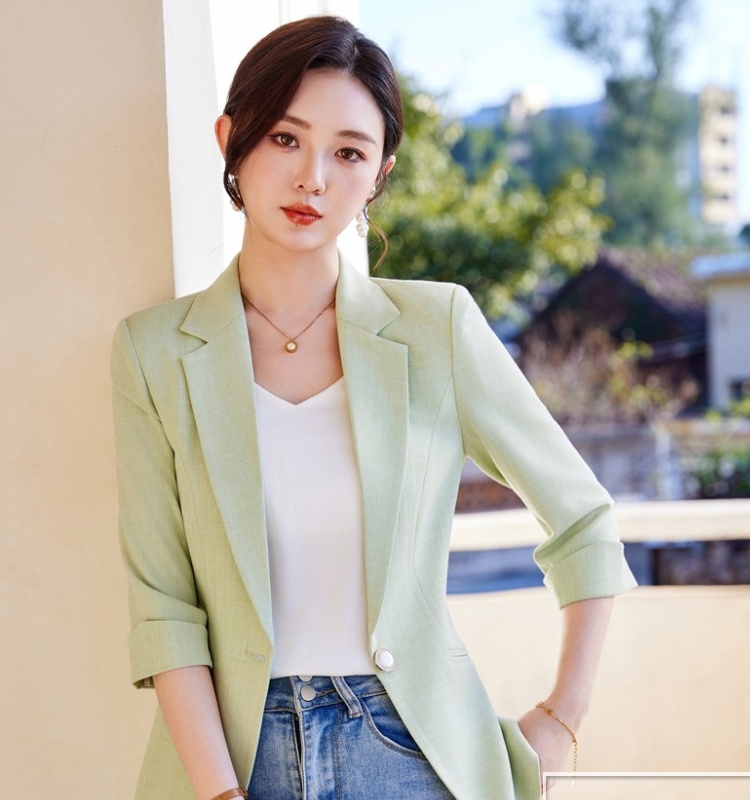 Short sleeve profession business suit overalls coat