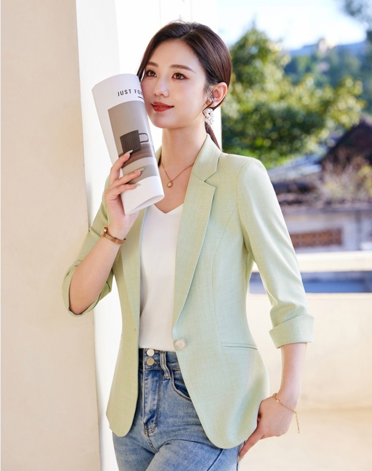 Short sleeve profession business suit overalls coat