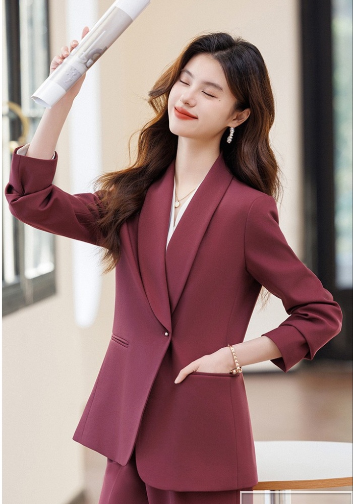 Overalls suit pants profession business suit 2pcs set