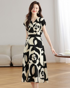 Printing temperament France style dress for women