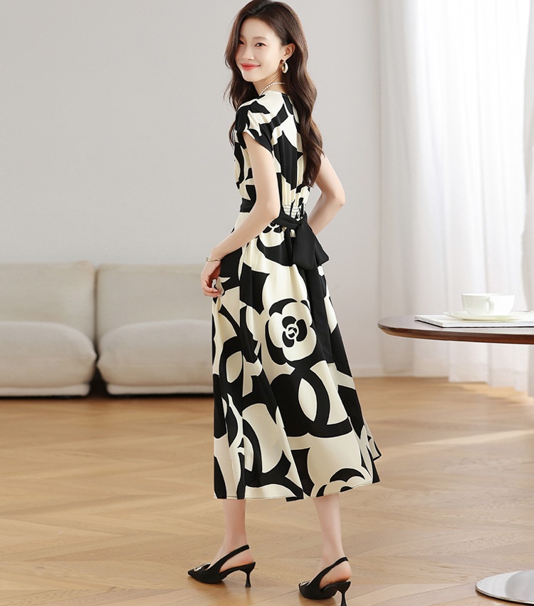 Printing temperament France style dress for women