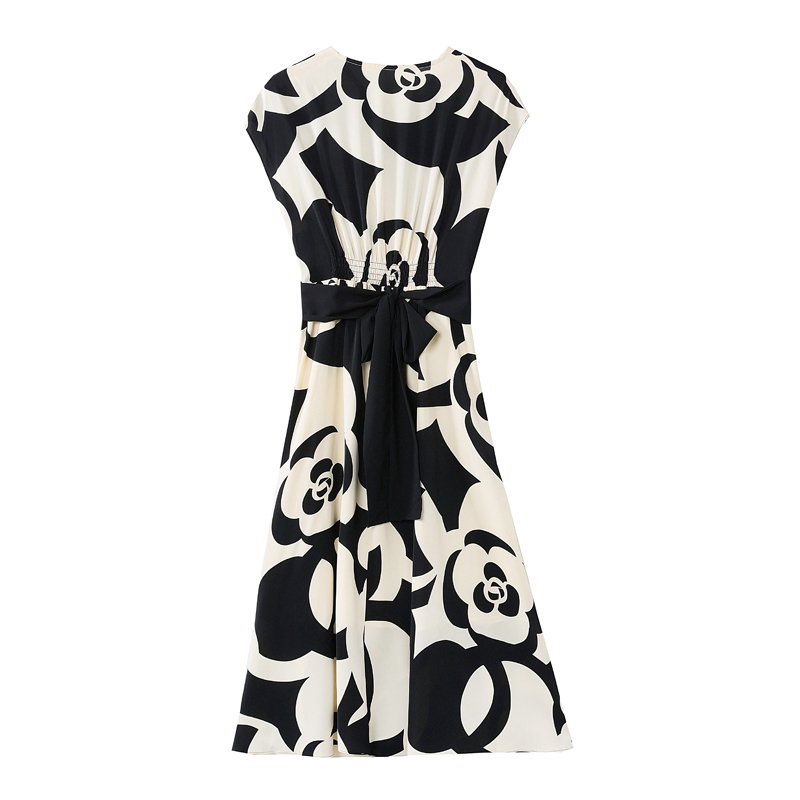 Printing temperament France style dress for women