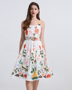 Vacation summer dress sling sleeveless sleeveless dress