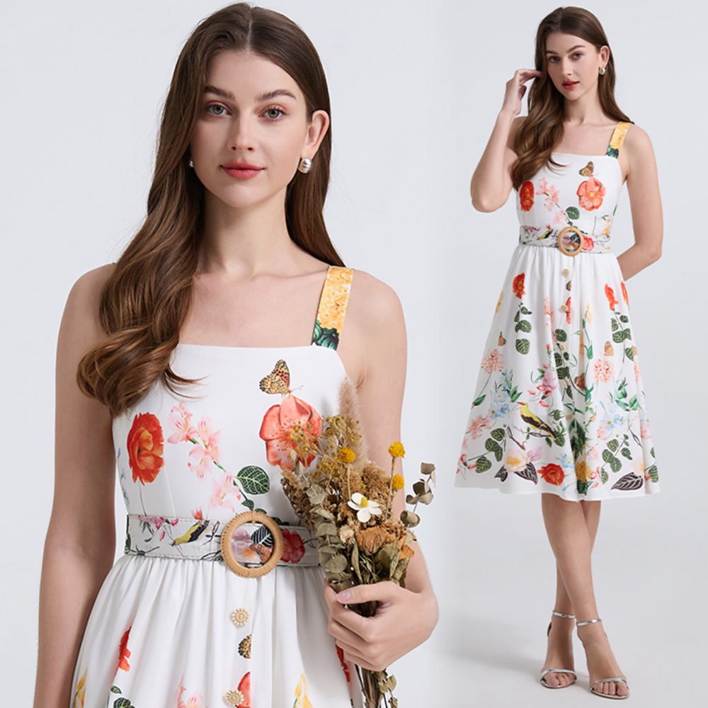 Vacation summer dress sling sleeveless sleeveless dress