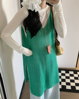 Knitted sleeveless dress spring and summer vest for women