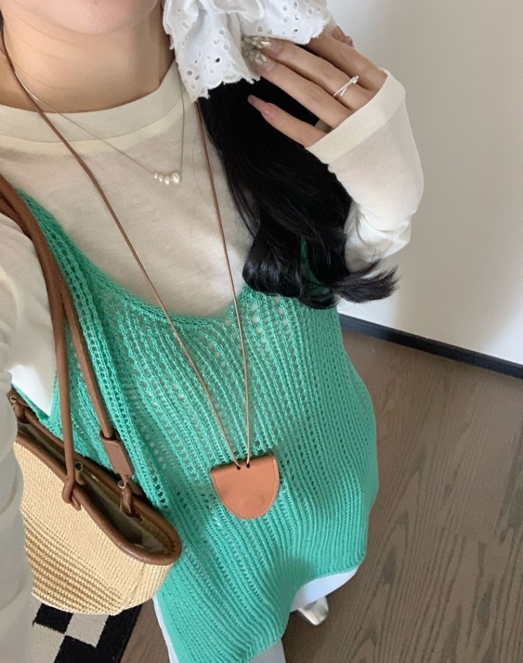 Knitted sleeveless dress spring and summer vest for women