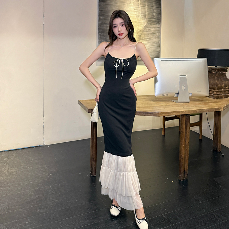 Summer France style dress mermaid long dress for women