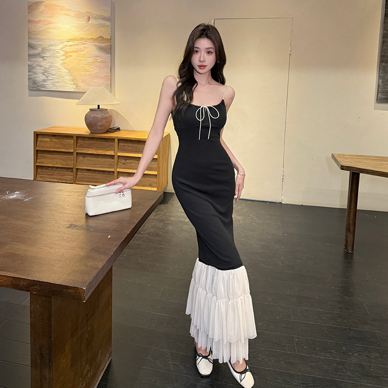 Summer France style dress mermaid long dress for women