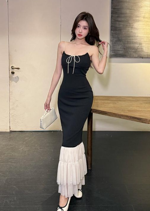 Summer France style dress mermaid long dress for women