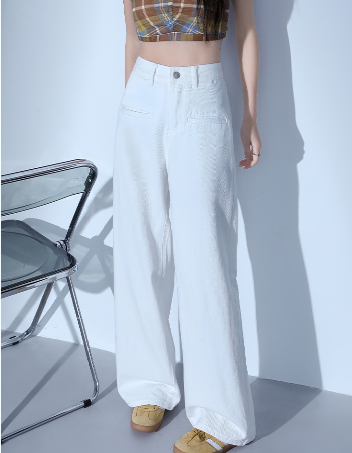 Elegant mopping straight pants minimalist jeans