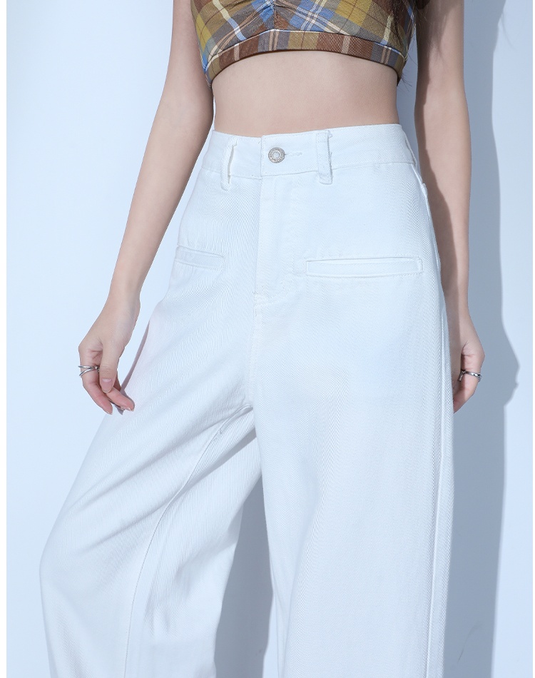 Elegant mopping straight pants minimalist jeans