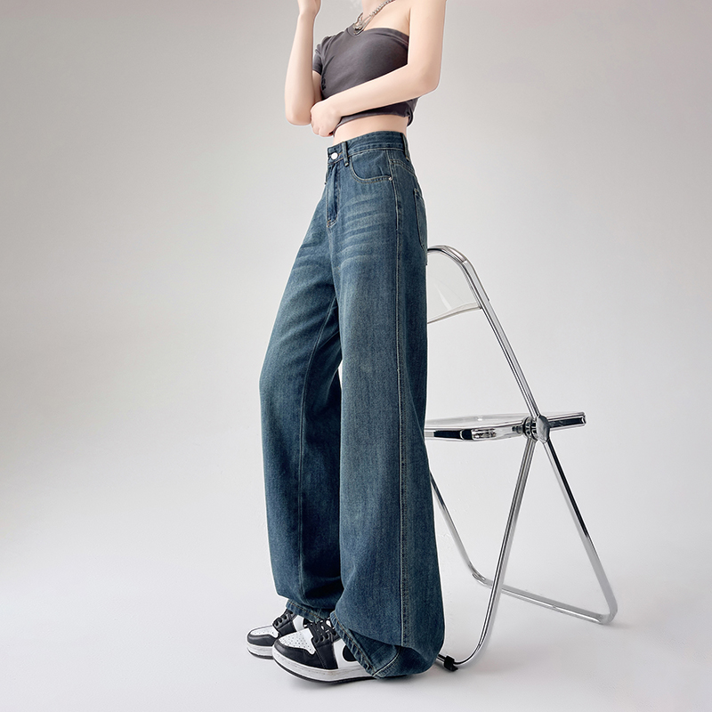 High waist high quality long pants loose pants