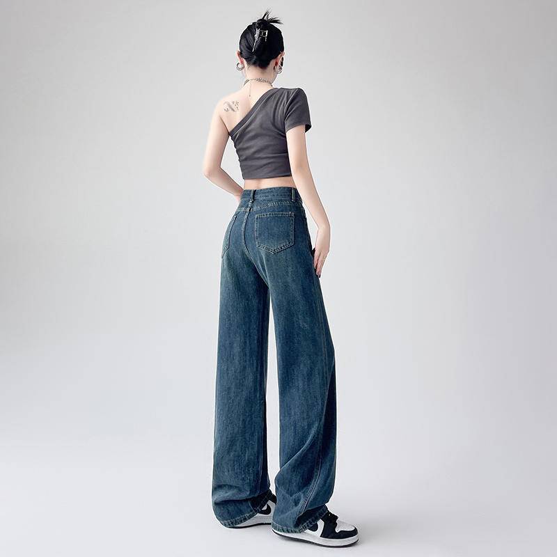 High waist high quality long pants loose pants