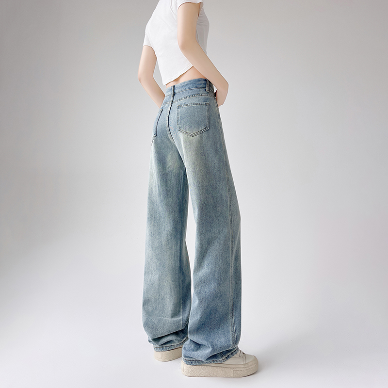 High waist high quality long pants loose pants