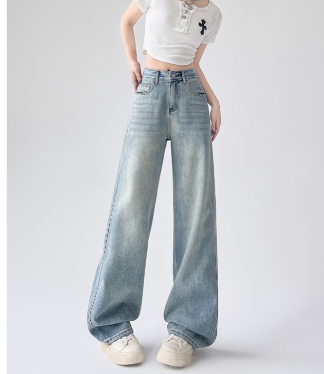 High waist high quality long pants loose pants