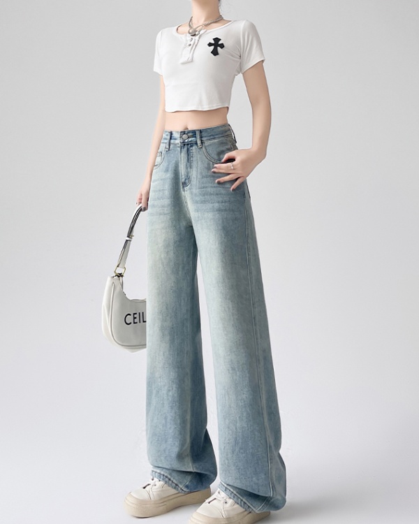 High waist high quality long pants loose pants