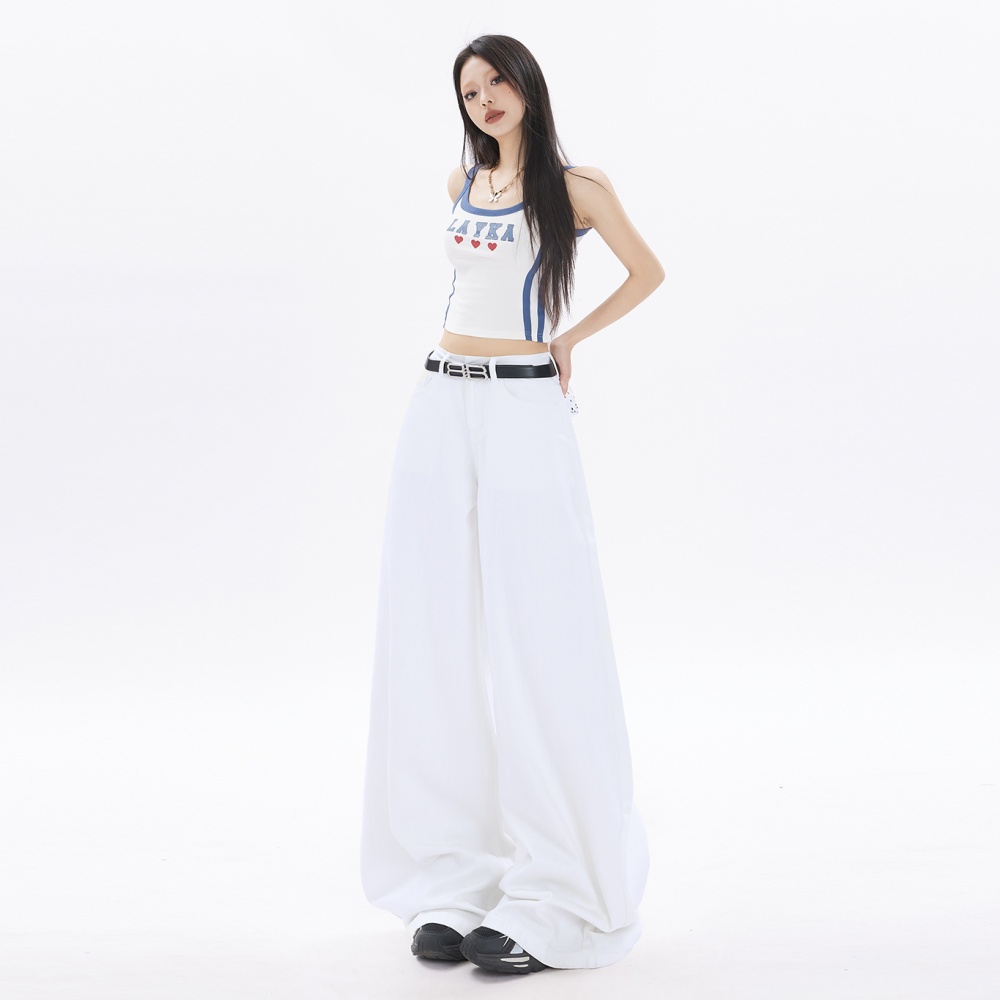 American style wide leg pants lazy Casual jeans for women