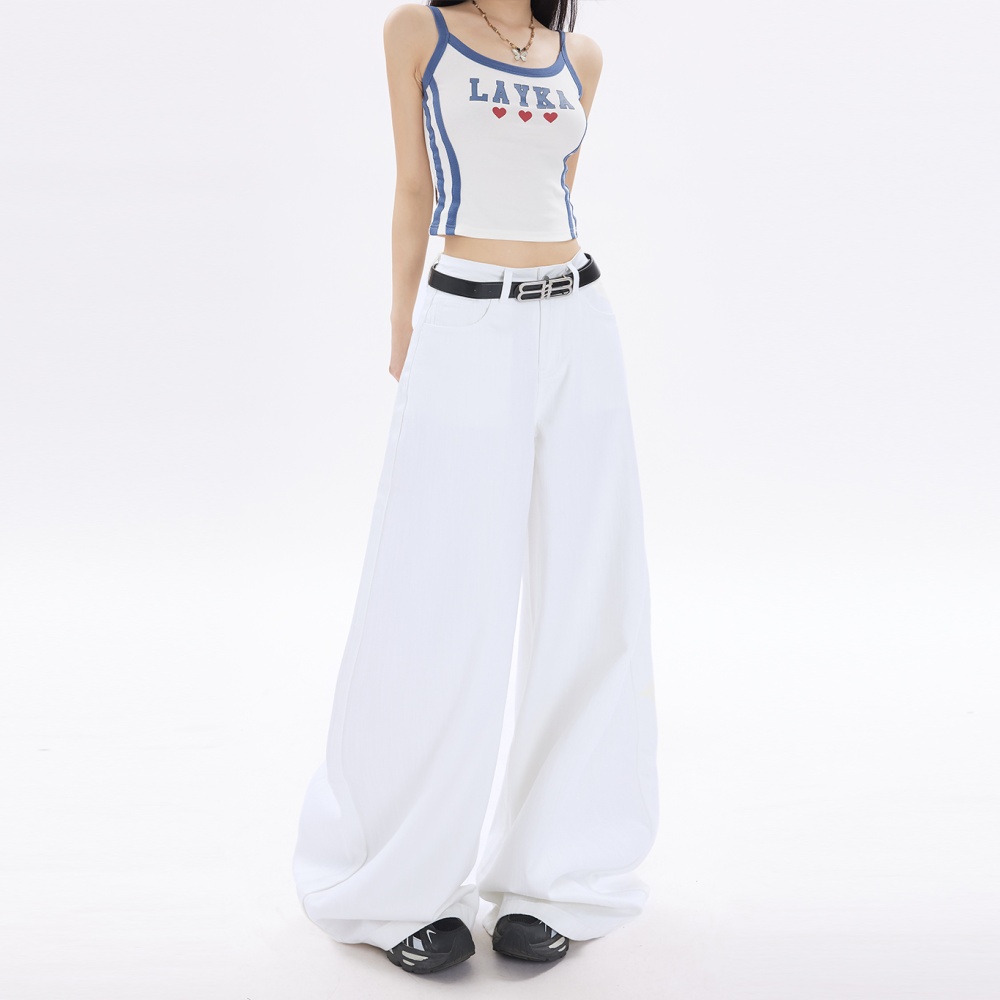 American style wide leg pants lazy Casual jeans for women