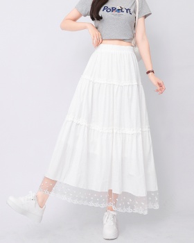 Cake high waist skirt lace A-line long skirt for women