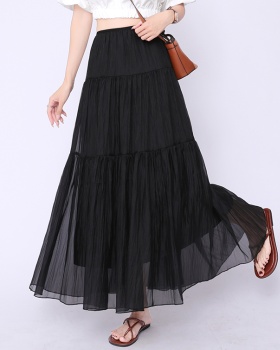 Slim France style gauze all-match high waist skirt