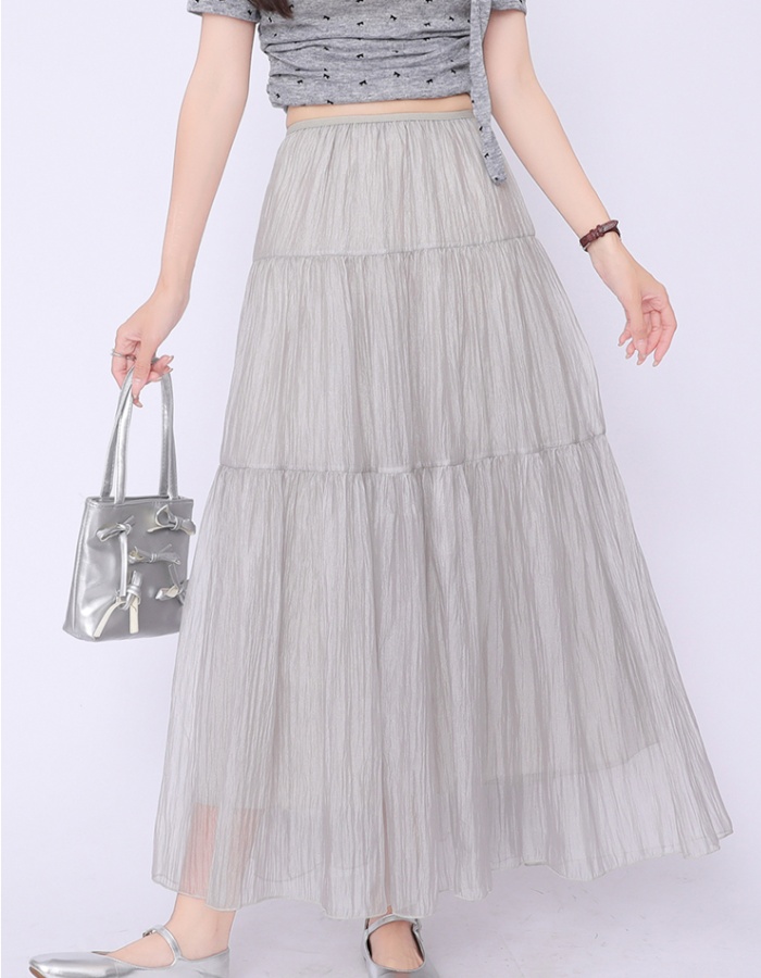 Slim France style gauze all-match high waist skirt