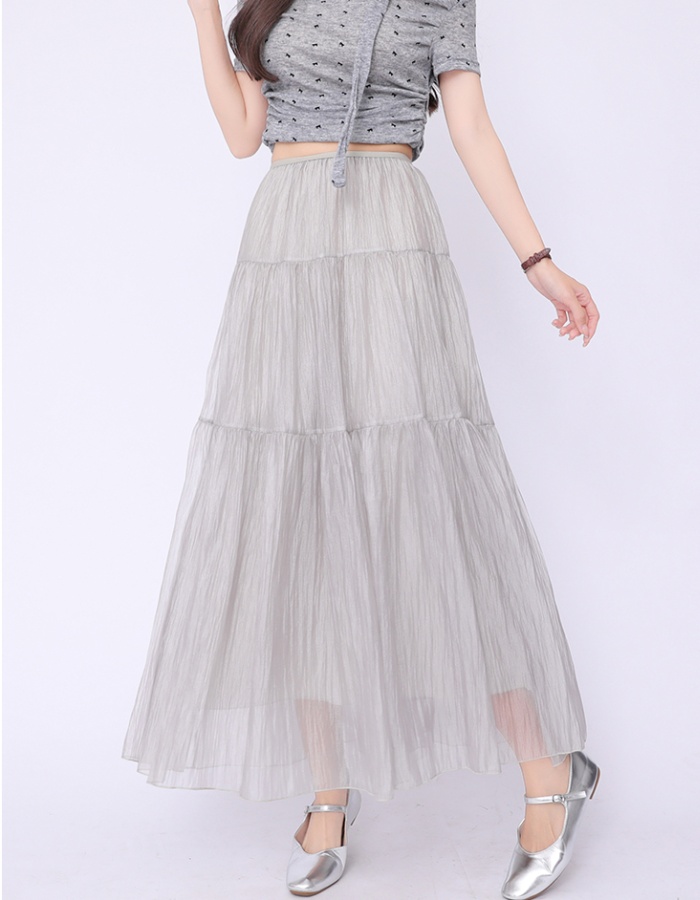 Slim France style gauze all-match high waist skirt