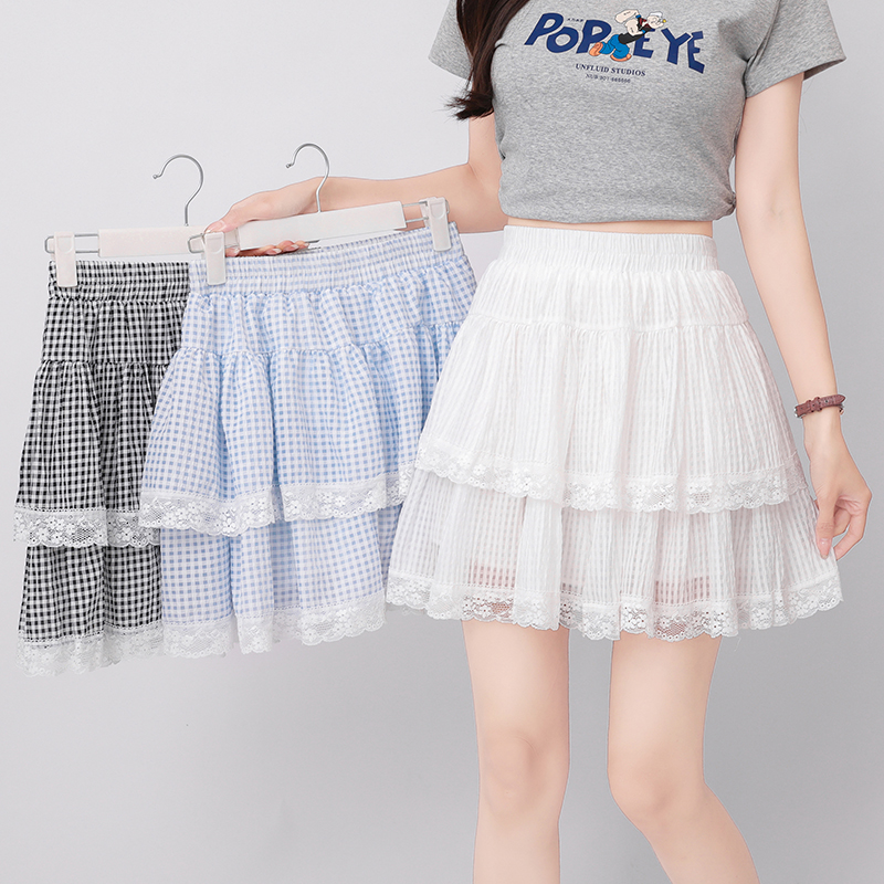 Korean style slim short skirt cake A-line skirt for women