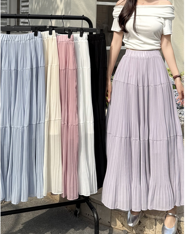 A-line slim long skirt spring and summer skirt for women