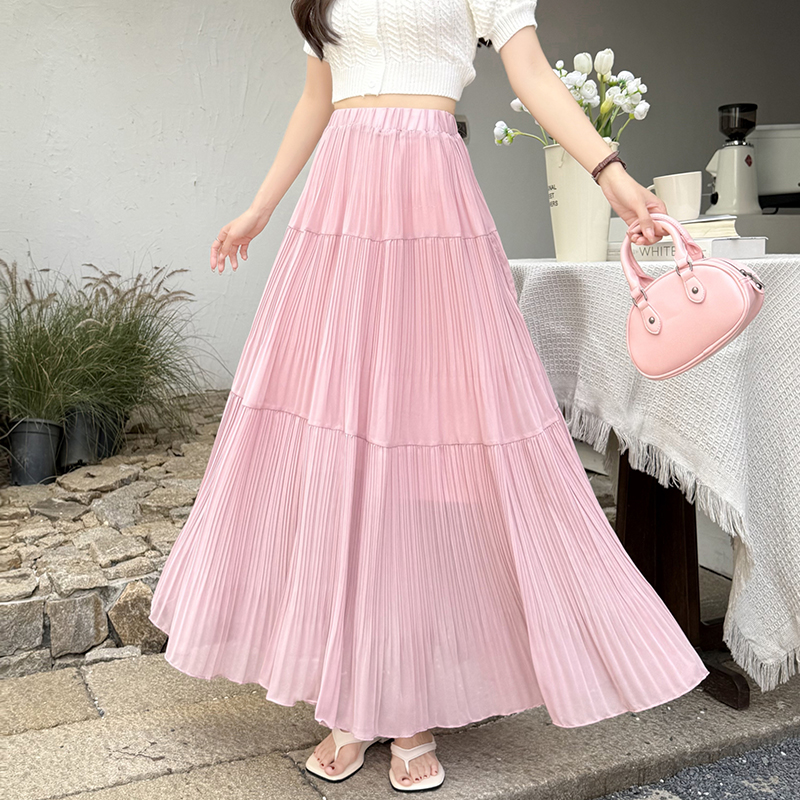 A-line slim long skirt spring and summer skirt for women