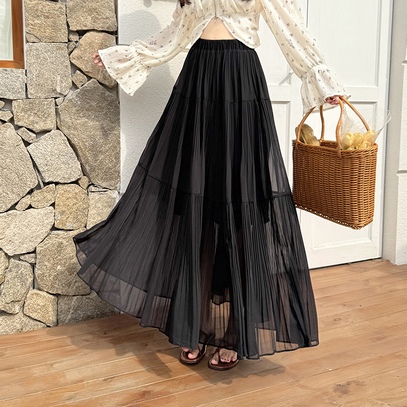 A-line slim long skirt spring and summer skirt for women