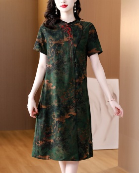 Real silk dress temperament cheongsam for women