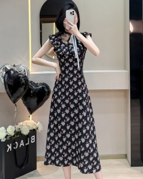 Temperament slim show young dress long sweet formal dress