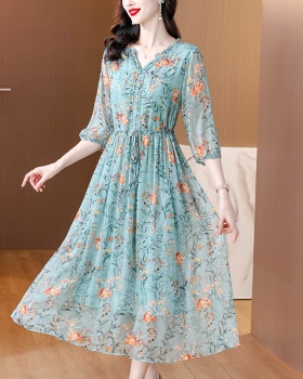 Silk real silk light luxury ladies dress for women