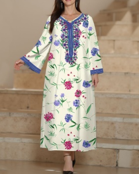 Long commuting loose Casual printing dress for women