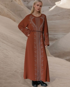 Frenum long dress national style dress