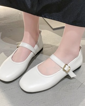 Spring and autumn France style shoes square head lady peas shoes