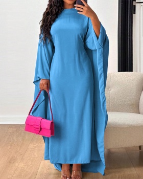 Bat sleeve European style elegant spring and summer dress