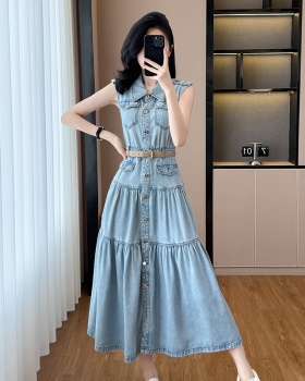 Niche binding slim sleeveless summer long dress