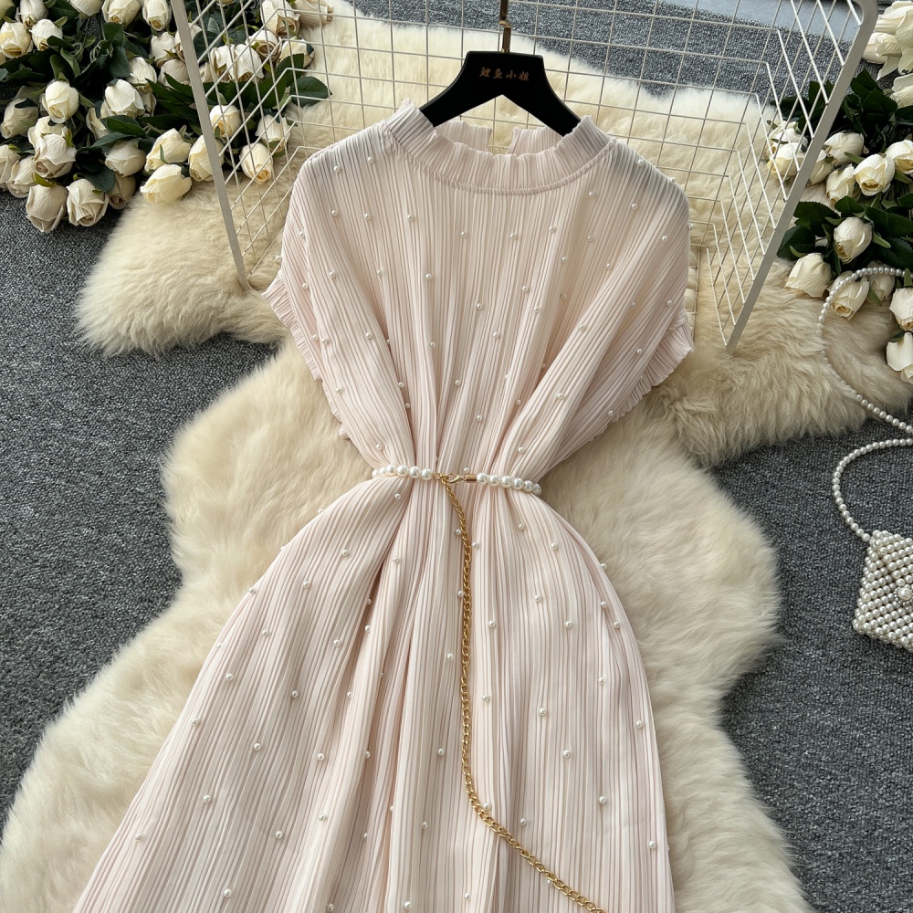 Temperament crimp dress elegant long dress for women