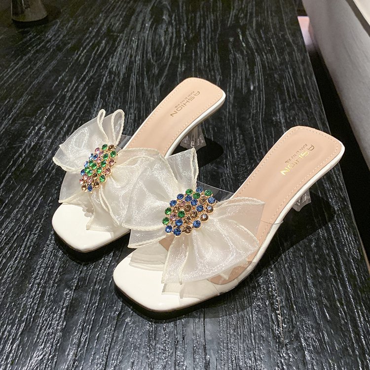 Fish mouth fashion high-heeled shoes fine-root shoes