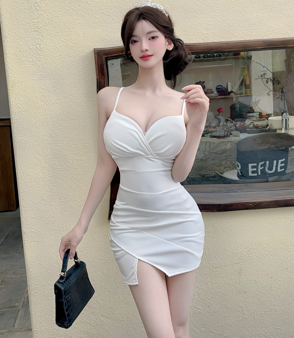 Sexy short sling package hip bottoming dress