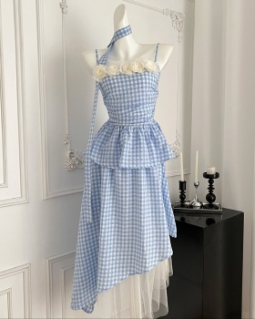 Gauze France style splice skirt 2pcs set for women