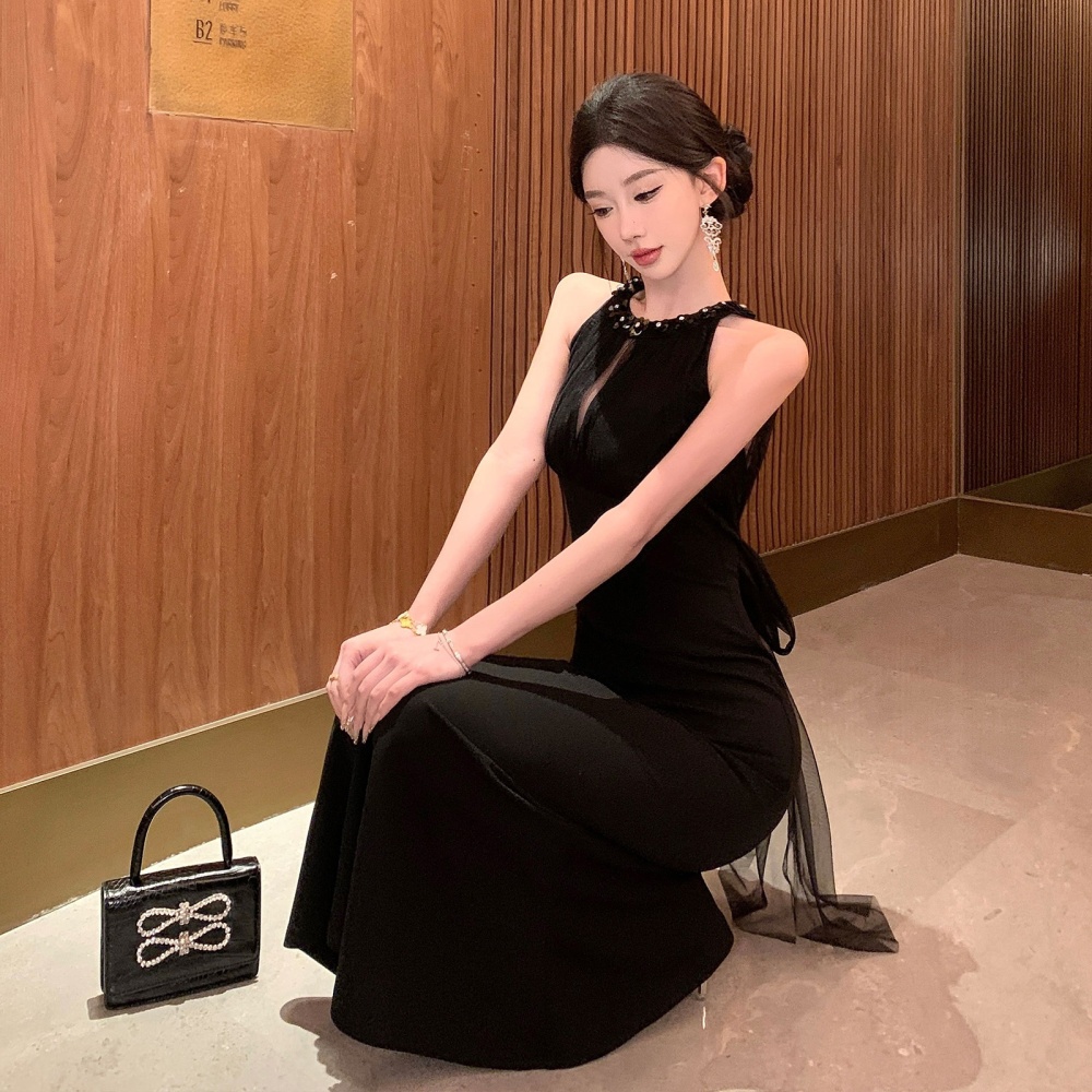 Banquet light luxury long dress halter mermaid formal dress