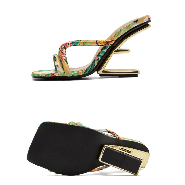 Summer high-heeled shoes France style slippers