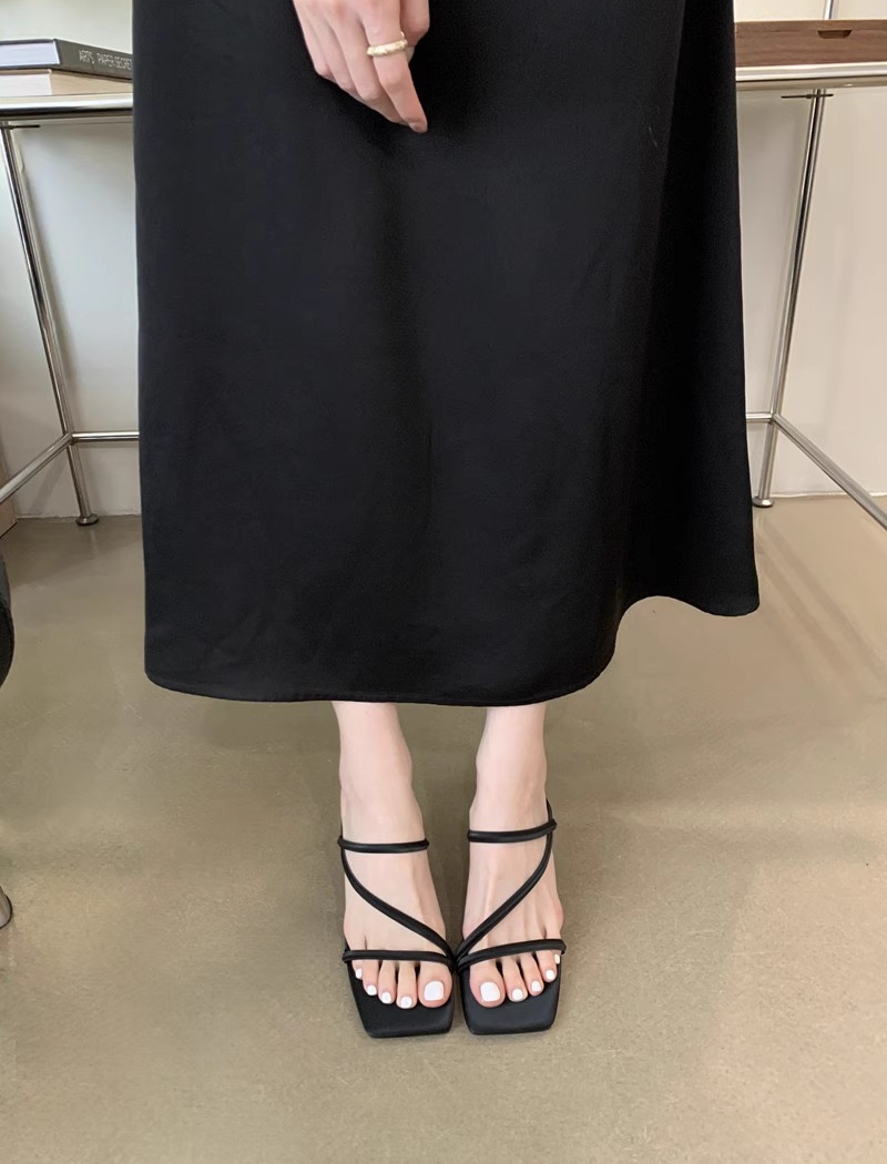 Temperament slippers high-heeled shoes for women